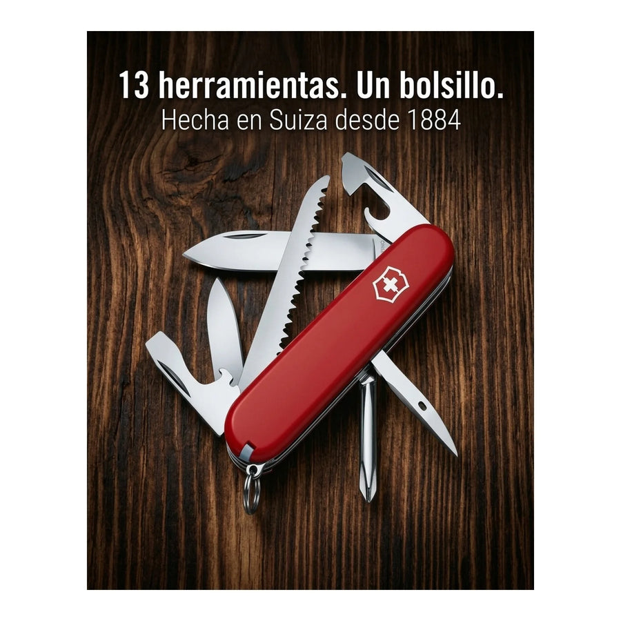 Navaja Victorinox Hiker Rojo 1.4613 + Grabado Personalizado