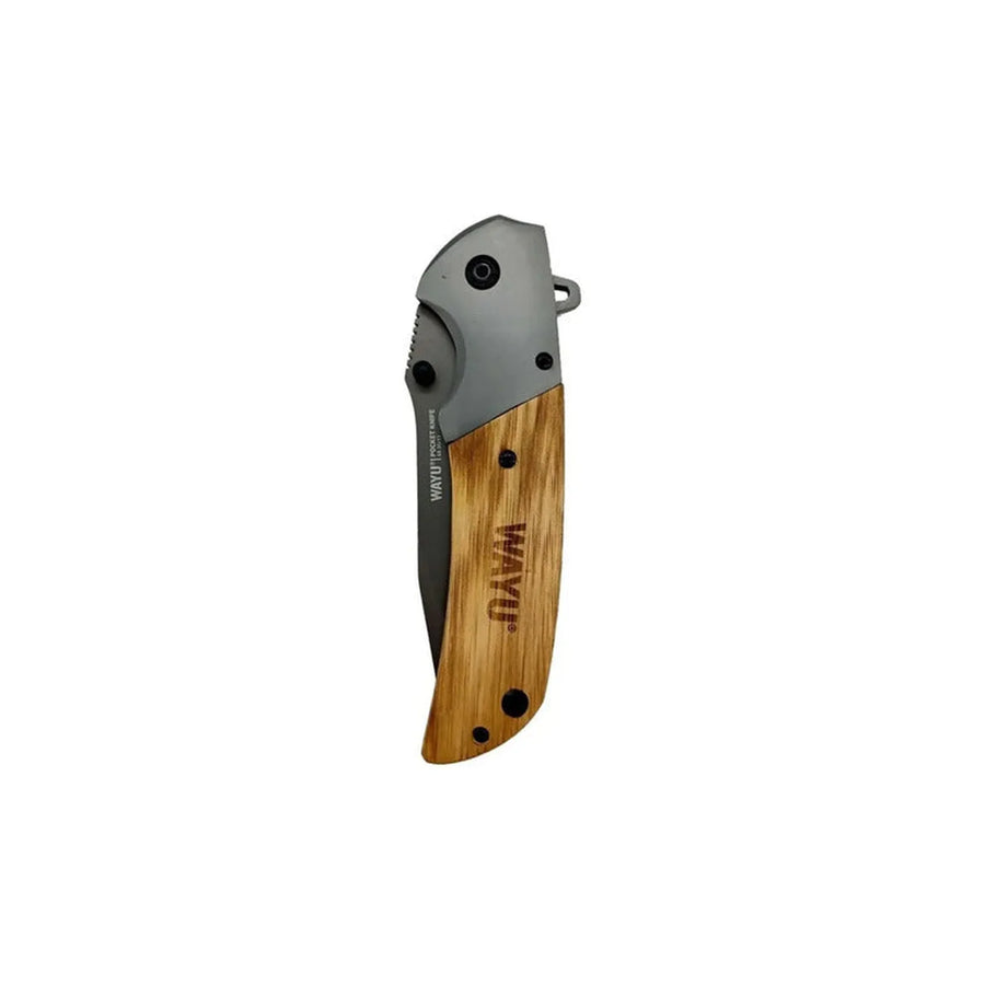 Navaja Wayu Cortapluma Pocket Knife 22 Cm Mango Madera + Grabado Personalizado