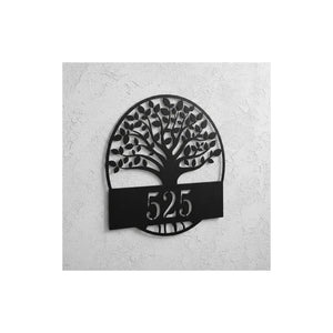Número de Casa Árbol Fierro 25x25 2mm