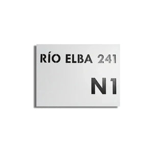 Número de Casa Cuadrado 30x30 Blanco