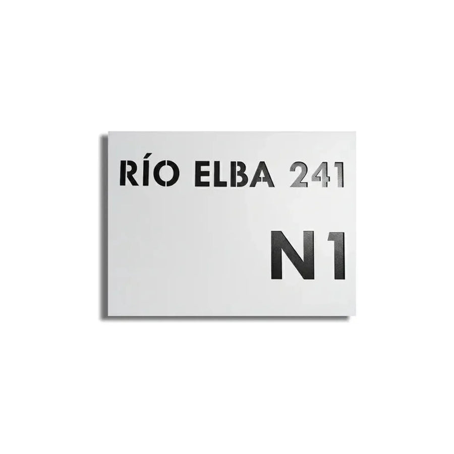 Número de Casa Cuadrado 30x30 Blanco