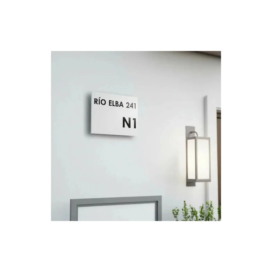 Número de Casa Cuadrado 30x30 Blanco - foto 2