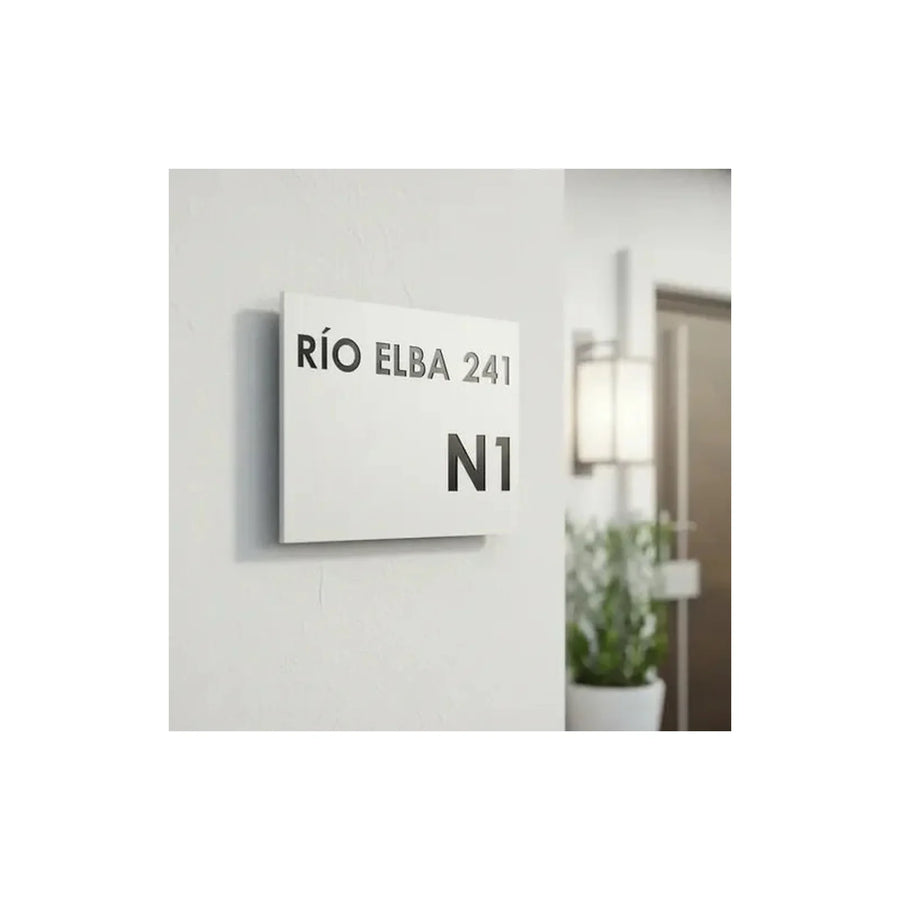 Número de Casa Cuadrado 30x30 Blanco - foto 3