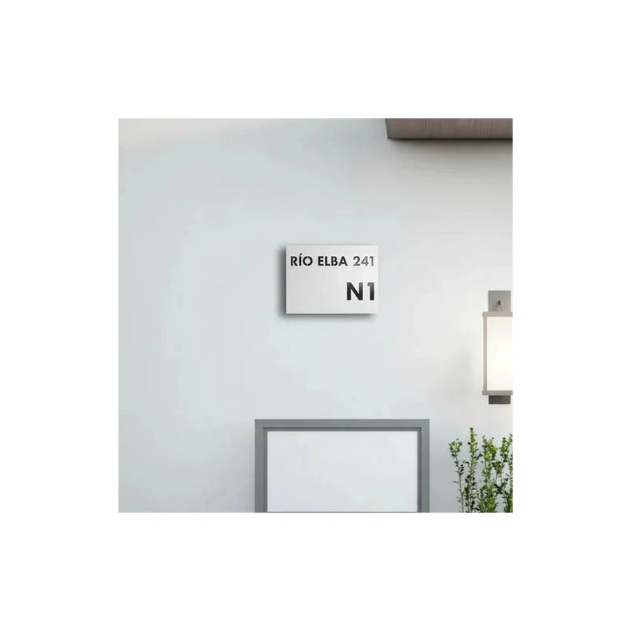 Número de Casa Cuadrado 30x30 Blanco - foto 5