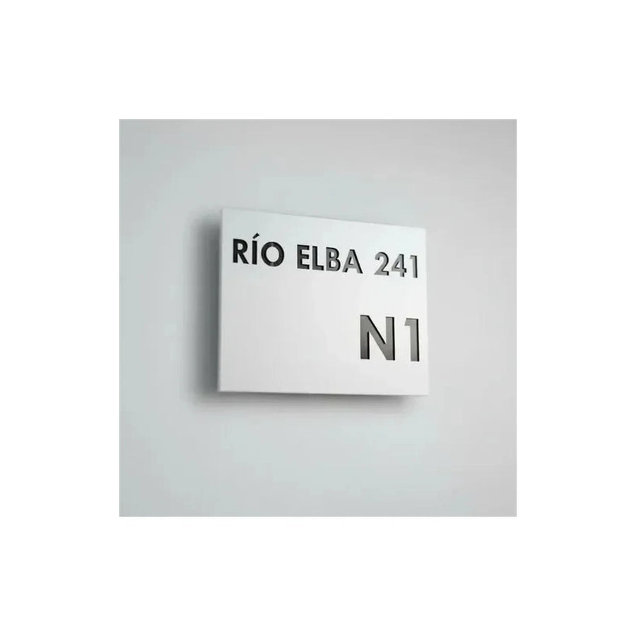 Número de Casa Cuadrado 30x30 Blanco - foto 6