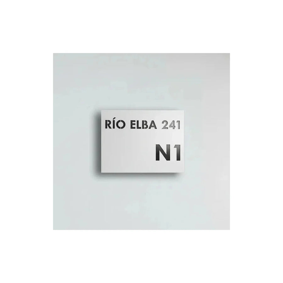 Número de Casa Cuadrado 30x30 Blanco - foto 8