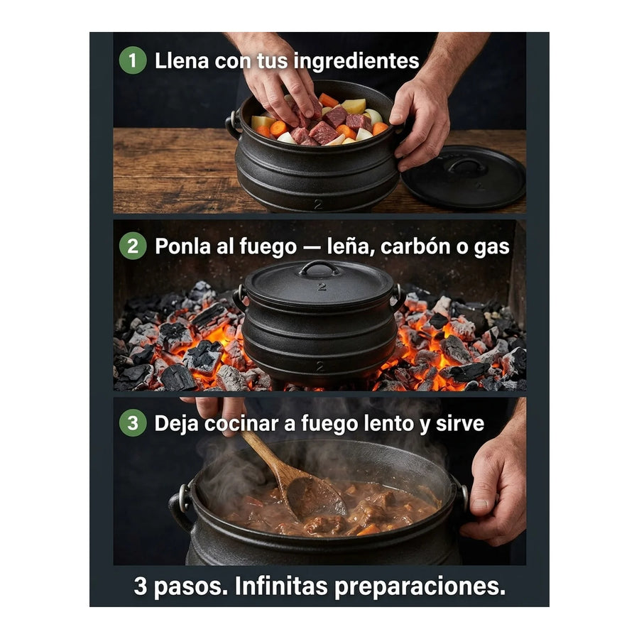 Olleta De Fierro Fundido #2 - 6 Litros