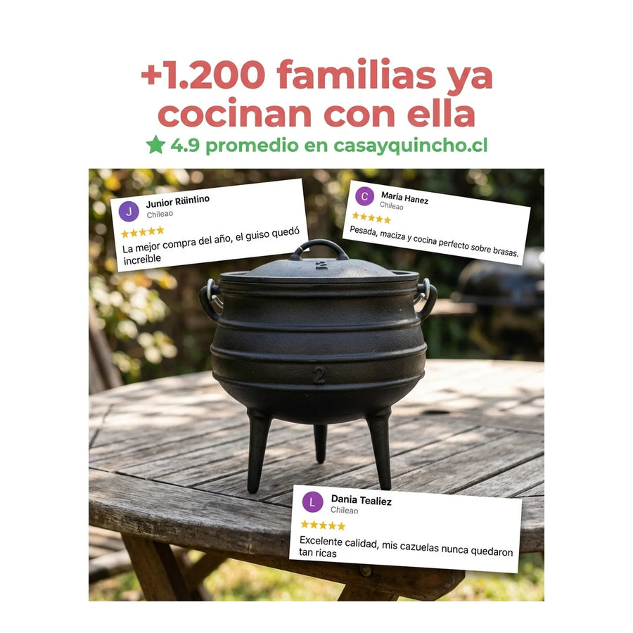 Olleta De Fierro Fundido #2 - 6 Litros