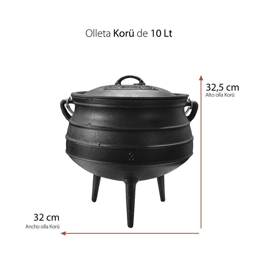 Olleta De Fierro Fundido  8 Litros #3 Casa Y Quincho