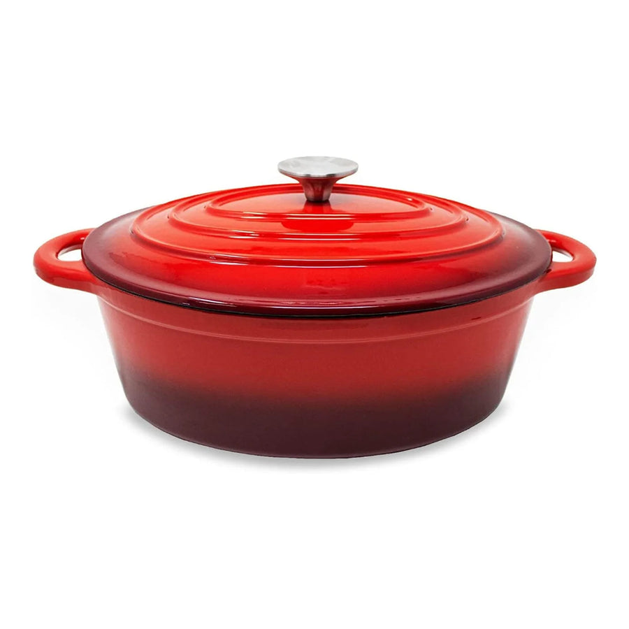 Olla Fierro Fundido Esmaltado 24cm Roja