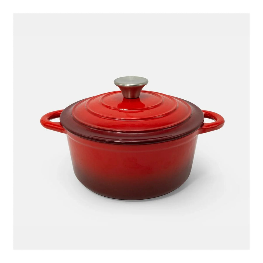 Olla Fierro Fundido Esmaltado 24cm Roja