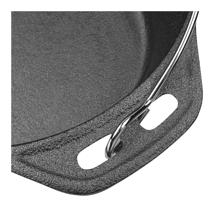 Olla Holandesa 25cm Hierro Fierro Con Alzador Premium