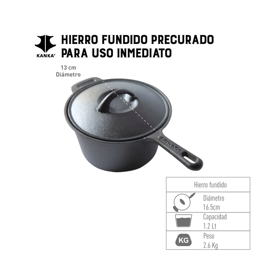 Olla Salsera Kanka Hierro Fundido