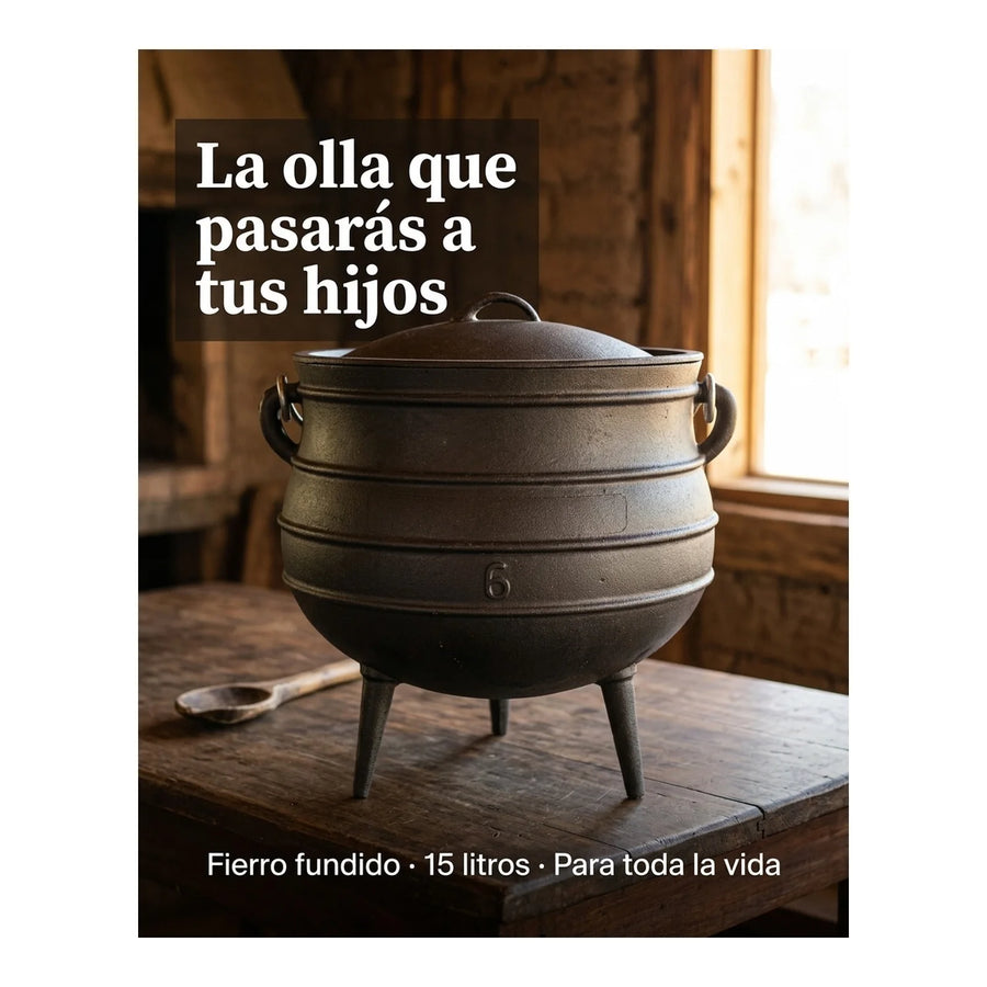 Olleta De Fierro Fundido #5 - 15 Litros Casa Y Quincho