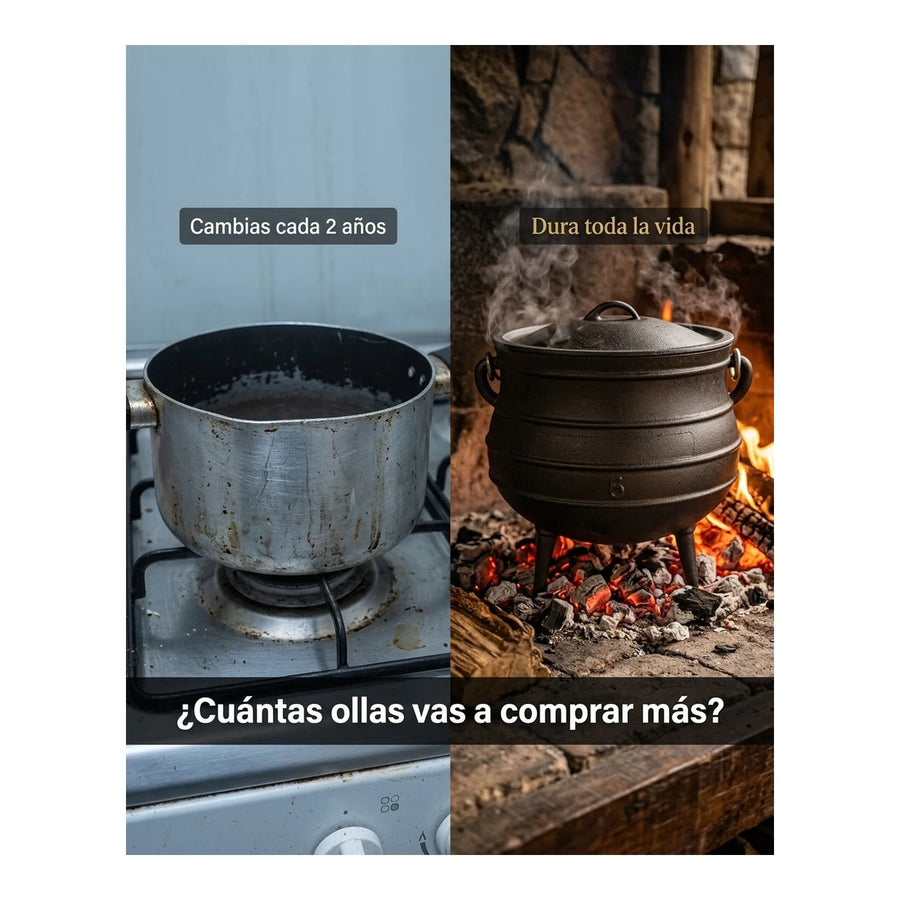 Olleta De Fierro Fundido #5 - 15 Litros Casa Y Quincho
