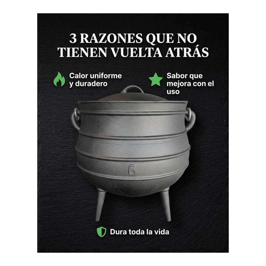 Olleta De Fierro Fundido #5 - 15 Litros Casa Y Quincho