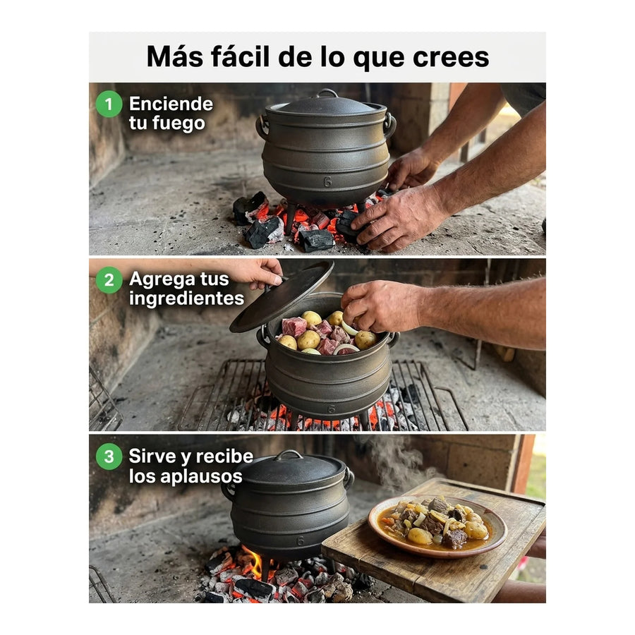 Olleta De Fierro Fundido #5 - 15 Litros Casa Y Quincho