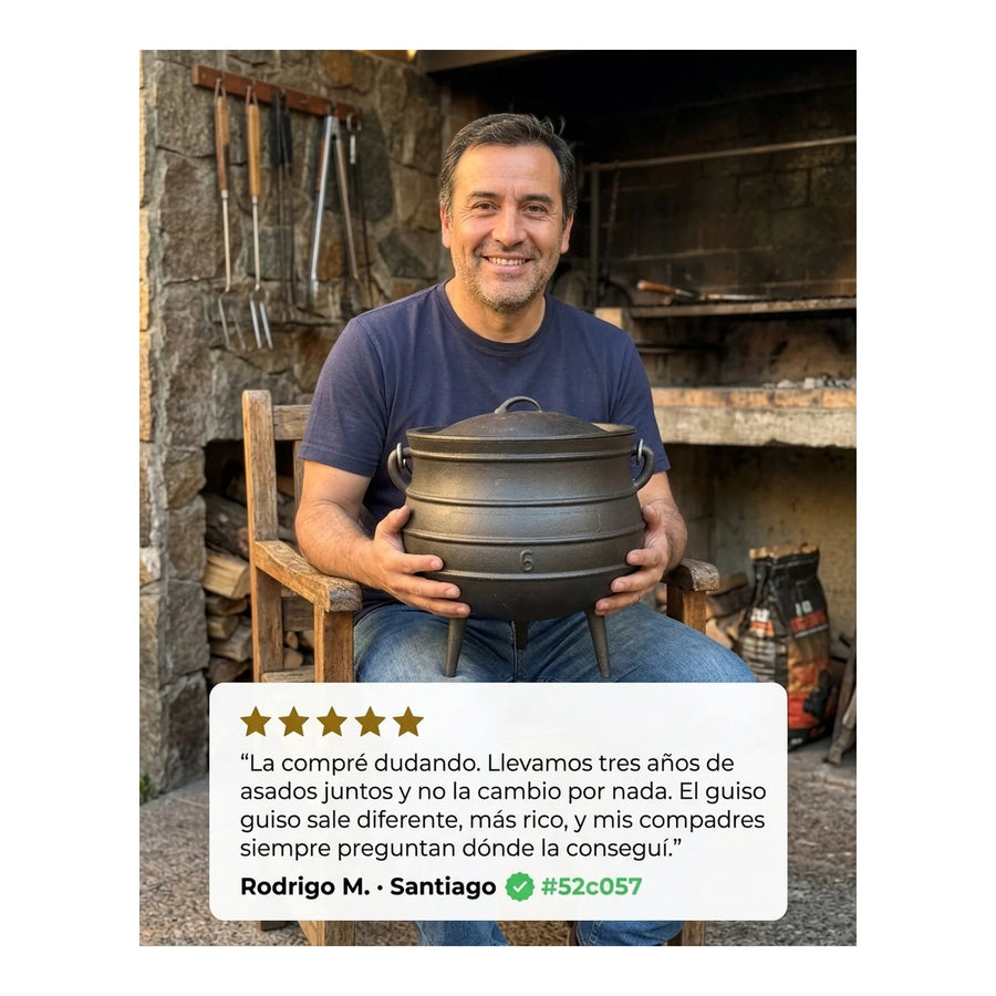 Olleta De Fierro Fundido #5 - 15 Litros Casa Y Quincho