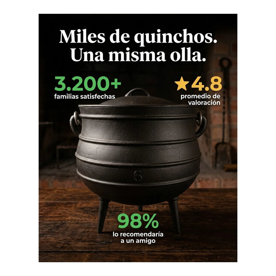 Olleta De Fierro Fundido #5 - 15 Litros Casa Y Quincho