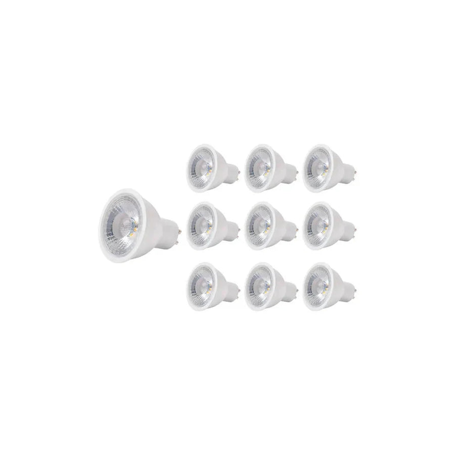 Pack 10 Ampolletas GU10 7W Dicroicas Luz Fría