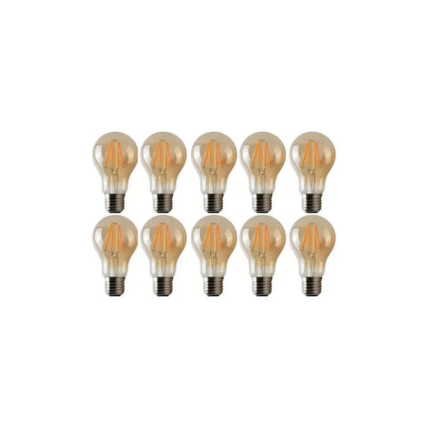 Pack 10 Ampolletas LED A60 Vintage 4W E27 Ámbar