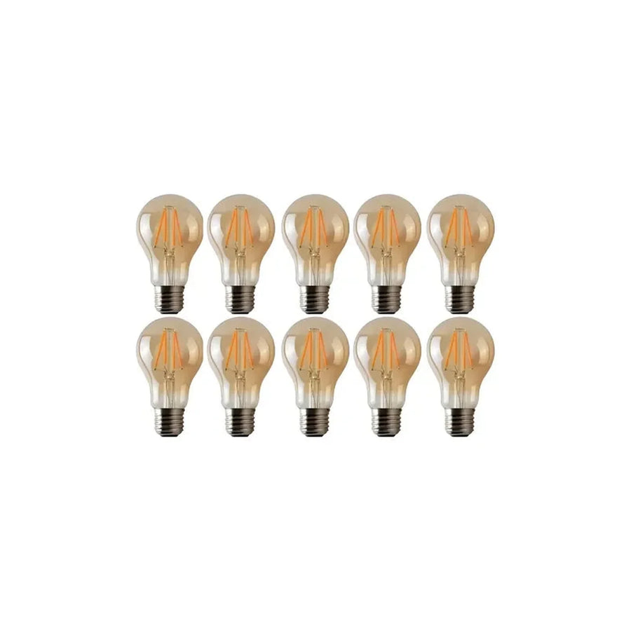 Pack 10 Ampolletas LED A60 Vintage 4W E27 Ámbar