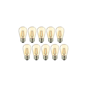 Pack 10 Ampolletas LED Edison 2W Luz Cálida