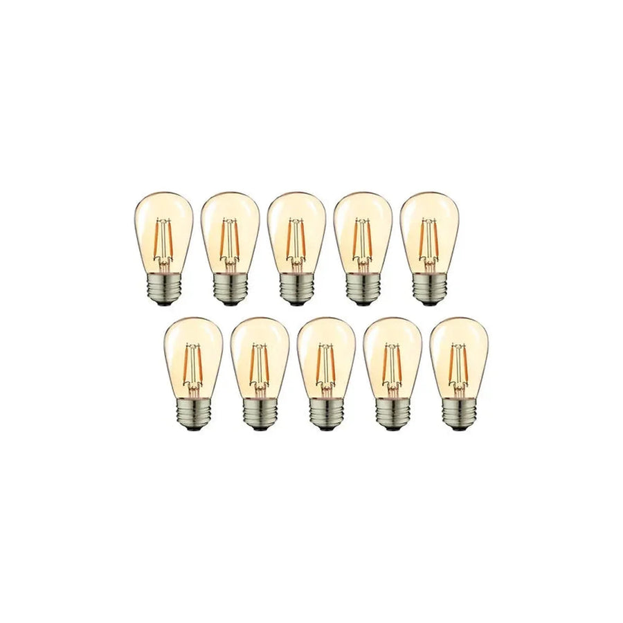 Pack 10 ampolletas LED Edison 2W luz cálida