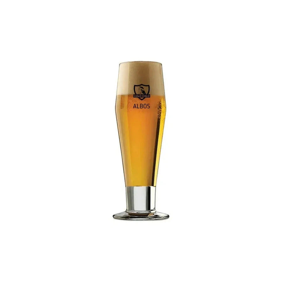 Pack De 4 Vasos Schoperos Colo Colo Beer Collection De Vidrio Para Cerveza Agua