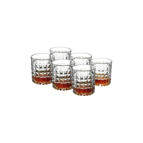 Pack De 6 Vasos Allegra Stirling Para Whisky De Vidrio, 330 Ml