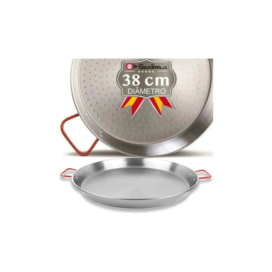 Paellera Valenciana Pulida 38 Con Garcima Para Paella 8 Raciones