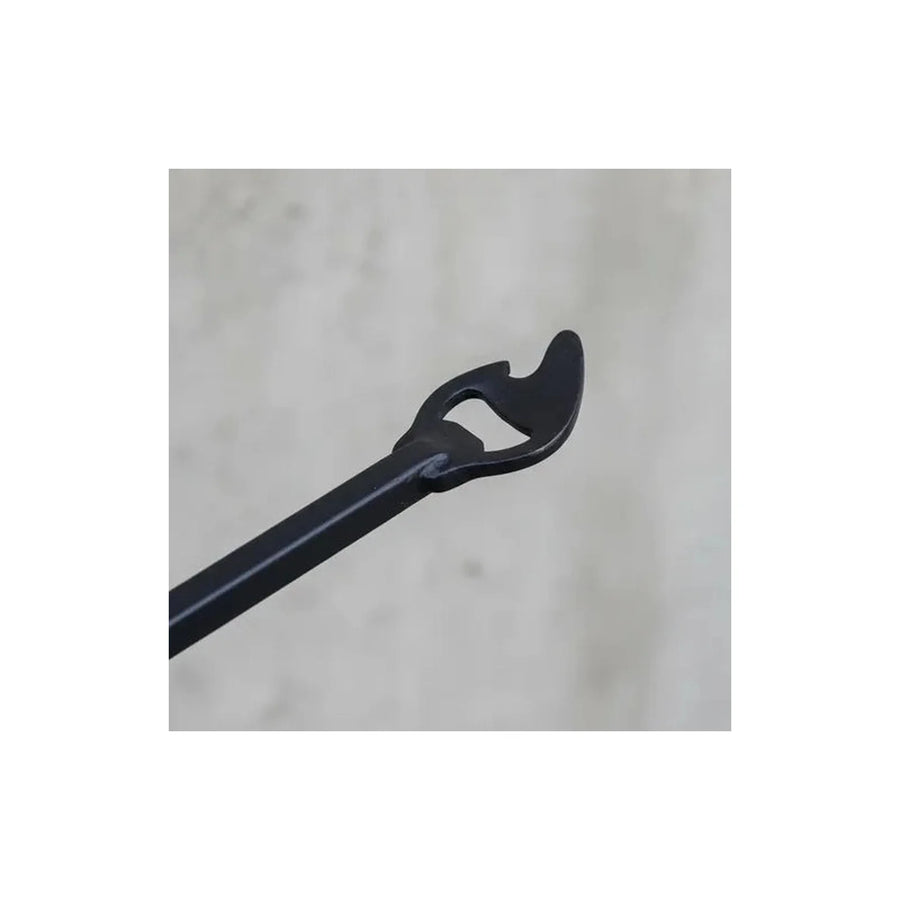 Pala Carbonera Asado 70cm Hierro Con Destapador Negro