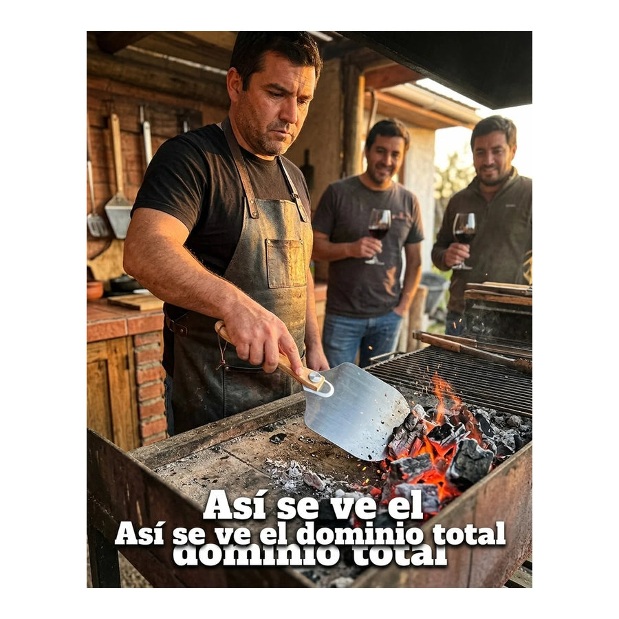 Pala Espátula Pizza Premium Acero Inoxidable Mango Madera
