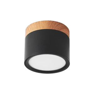 Panel LED Sobrepuesto 7W Negro y Madera
