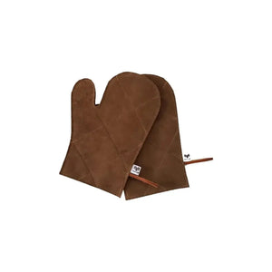 Par De Guantes Parrilla Cuero Reno + Grabado Láser