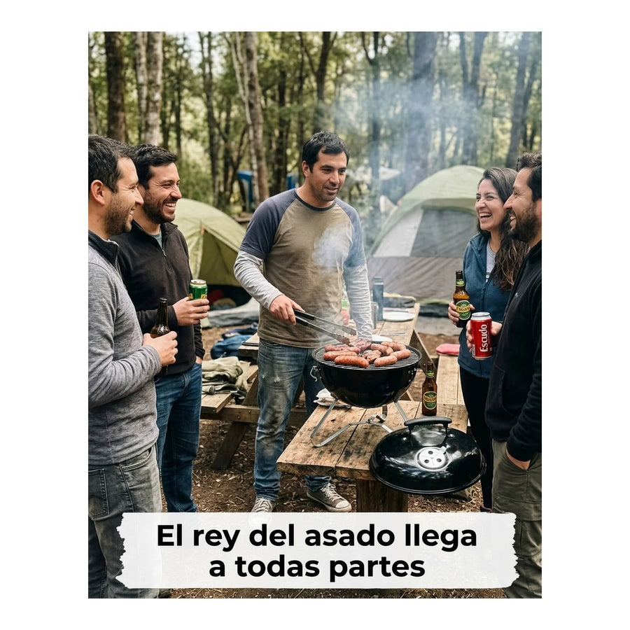 Parrilla Portatil Premium Con Tirajes Ahumador Dangrill