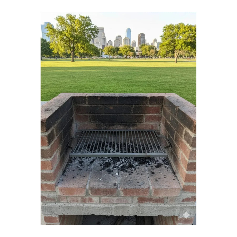 Parrilla A Carbón Leña Portátil Plegable 60x40 Camping Negro