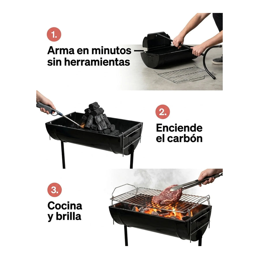 Parrilla Criolla Clásica Premium — Para Quinchos y Espacios Reducidos