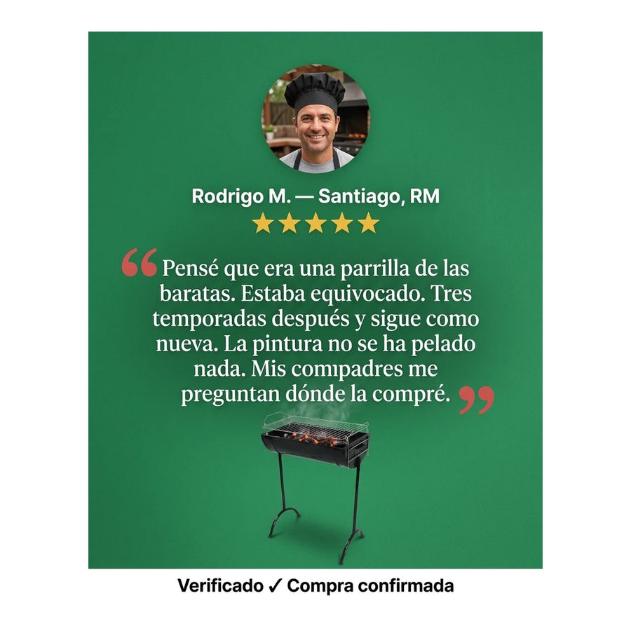 Parrilla Criolla Clásica Premium — Para Quinchos y Espacios Reducidos
