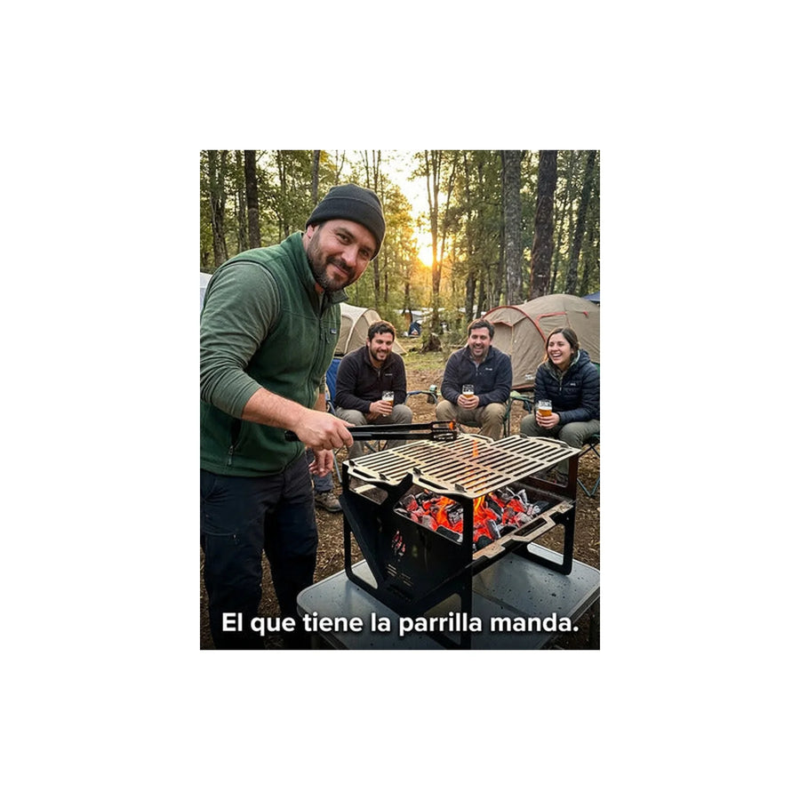 Parrilla de Camping Tres Niveles Acero al Carbón 3mm
