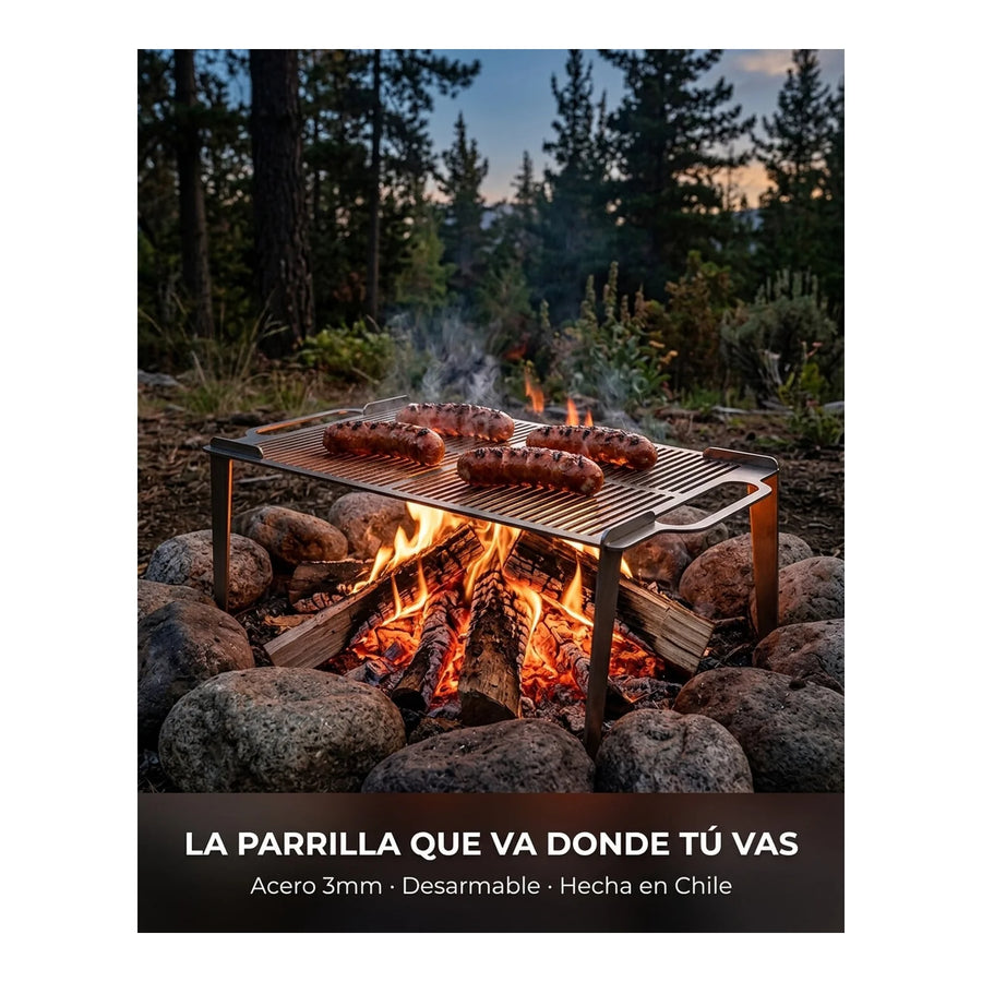 Parrilla Desarmable 45x25 3mm Camping Outdoor
