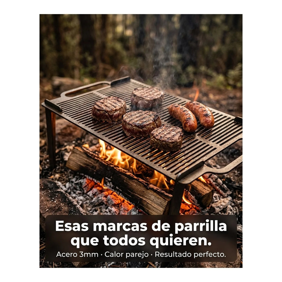 Parrilla Desarmable 45x25 3mm Camping Outdoor