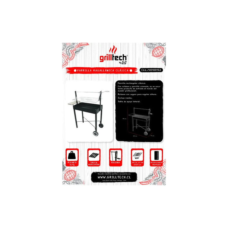 Parrilla Magallánica Clásica Grilltech Premium Asado Quincho
