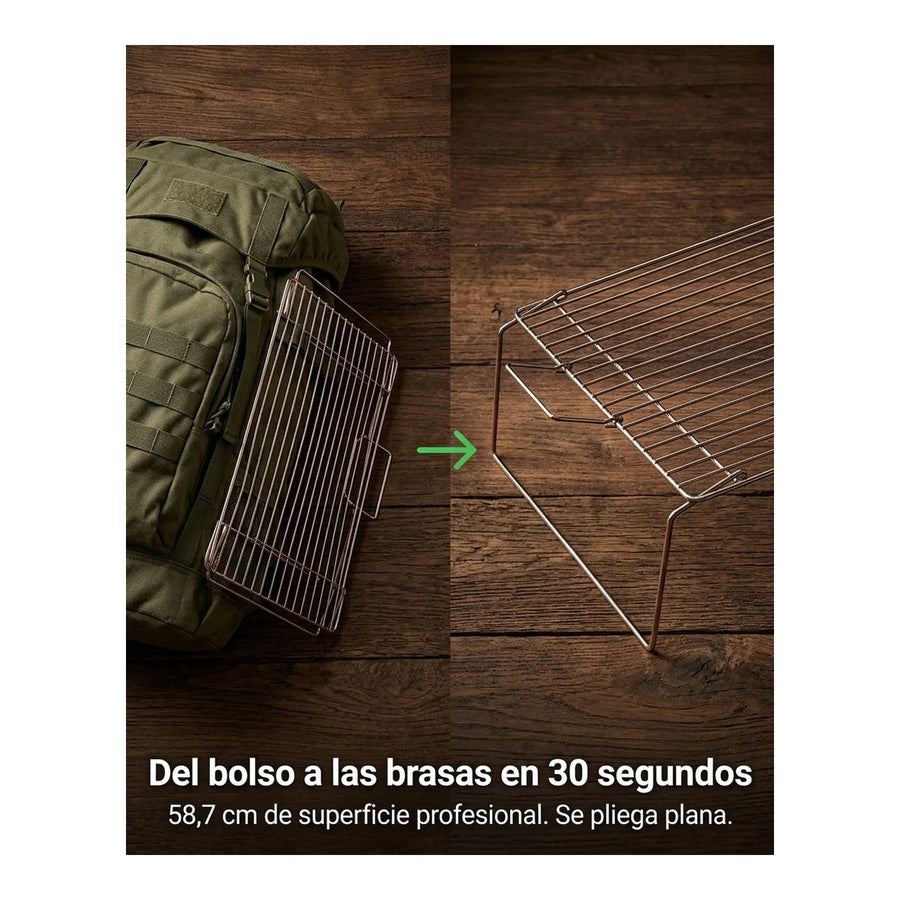 Parrilla Plegable Chica Camping Grilltech Asado Paseos