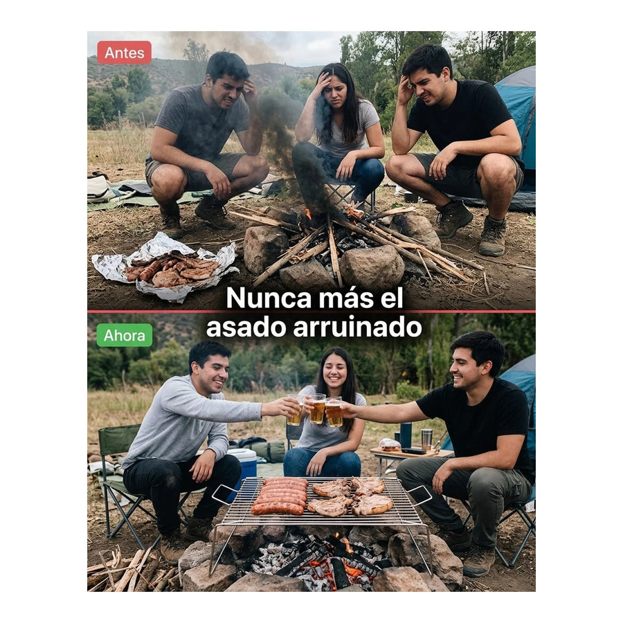 Parrilla Plegable Chica Camping Grilltech Asado Paseos