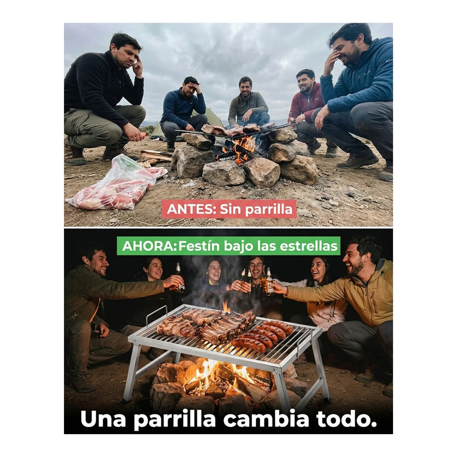 Parrilla Plegable Chica Camping Grilltech Asado Paseos