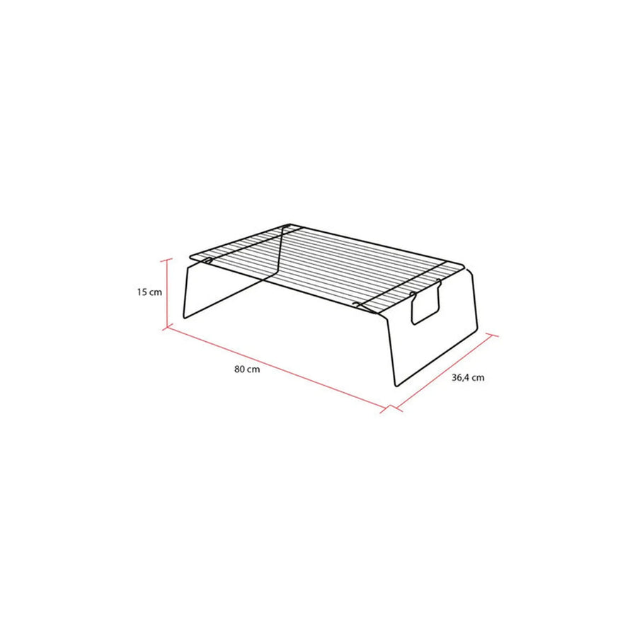 Parrilla Plegable Grilltech Camping Grande Acero Inoxidable