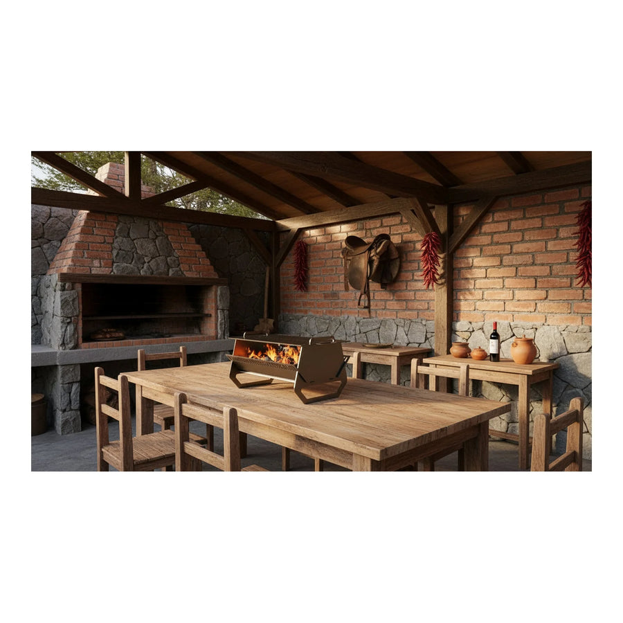 Parrilla Portátil de Camping en Acero al Carbón (3mm)