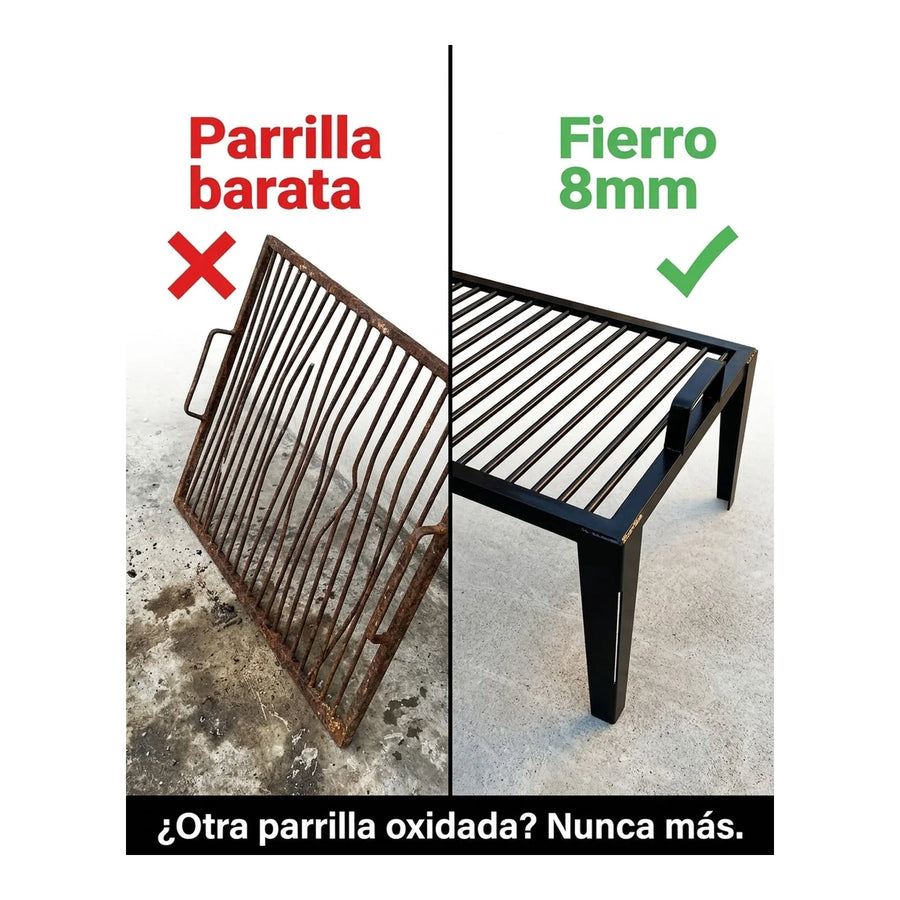 Parrilla Quincho 60x40 Fierro Redondo 8mm