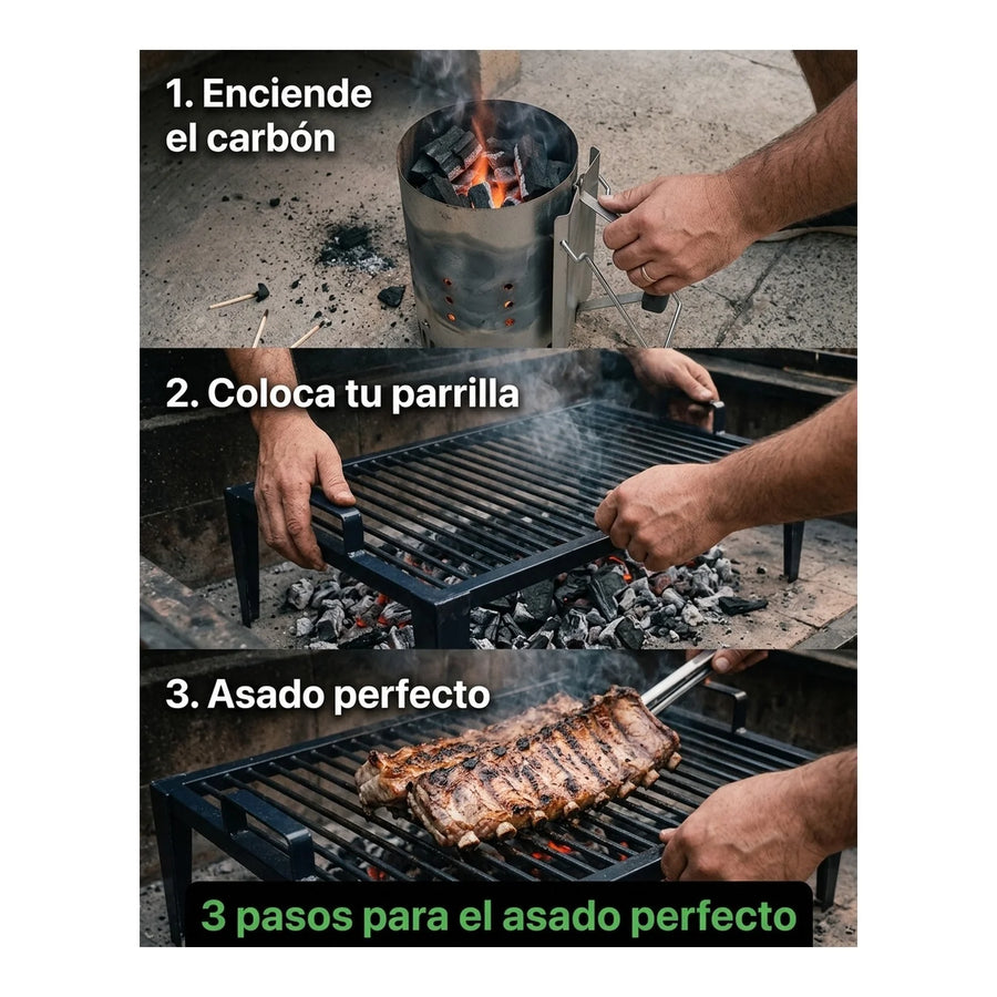 Parrilla Quincho 60x40 Fierro Redondo 8mm